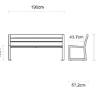 Banco Madeira com Encosto Urban Highline 1,90m Tramontina