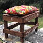 Banco Madeira Handy Canela E Almofada