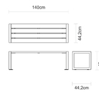 Banco Madeira Urban Highline 1,90m Tramontina