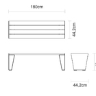Banco Madeira Urban Soho 1,80m Tramontina