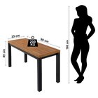 Banco Mdp/aço 99cm Mega  Preto/amêndoa