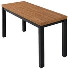 Banco Mdp/aço 99cm Mega  Preto/amêndoa