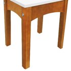 Banco Médio Áustria Madeira Maciça Assento Mdf Laqueado Amênd