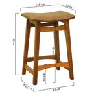 Banco Médio Confort Madeira Maciça Assento Anatômico Estofado