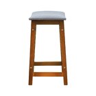 Banco Médio Confort Madeira Maciça Assento Anatômico Estofado