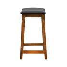 Banco Médio Confort Madeira Maciça Assento Anatômico Estofado