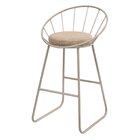 Banco Médio Cozinha Barzinho Metal Sunset Champanhe/ Areia