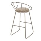 Banco Médio Cozinha Barzinho Metal Sunset Champanhe/ Areia