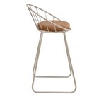 Banco Médio Cozinha Barzinho Metal Sunset Champanhe/durango K