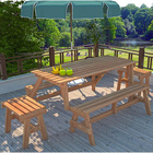 Banco Mesa C/2 Bancos Mad. 1,5X0,50M