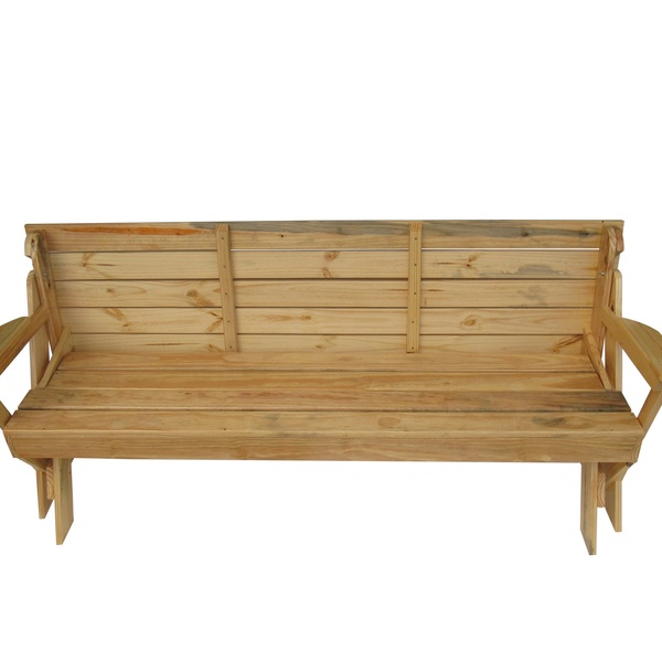 Banco Mesa Envernizado Com Apoio De Braços - 1 8 Metros