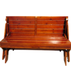 Banco Mesa Envernizado Com Imbuia + Par De Banquetas - 1 5 Me