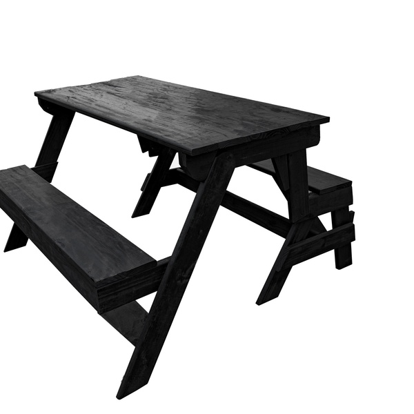 Banco Mesa Liso Preto - 1,6 Metros