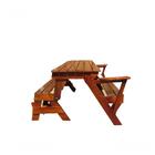 Banco Mesa Osmocolor Imbuia + Apoio De Braços - 1,7 Metros