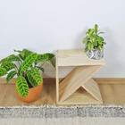 Banco Multifuncional Ilhéus 47x50x29 Em Madeira De Pinus Natu