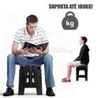 Banco Multiuso Dobrável Portátil Até 100kg Plástico Durável C