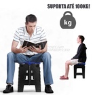 Banco Multiuso Dobrável Portátil Até 100kg Plástico Durável C