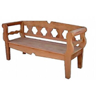 Banco Namoradeira Rústico Azulinho Em Madeira De Demolição -