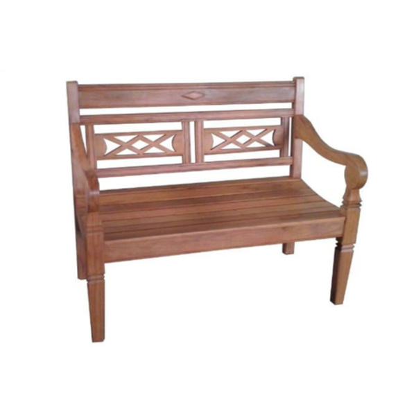 Banco Namoradeira Rústico Losango Em Madeira De Demolição - C