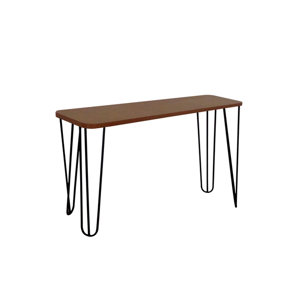 Banco Namoradeira Tampo Pés Hairpin Legs Estilo Industrial Ma