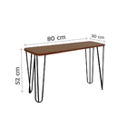 Banco Namoradeira Tampo Pés Hairpin Legs Estilo Industrial Ma