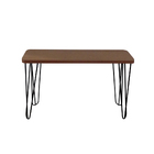 Banco Namoradeira Tampo Pés Hairpin Legs Estilo Industrial Ma