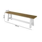 Banco Niagra 200 Cm - Branco/carvalho