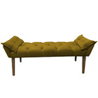 Banco Opalla 120x Suede Mostarda - Dominic Decor