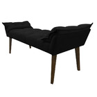 Banco Opalla 120x Suede Preto - Dominic Decor