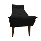 Banco Opalla 120x Suede Preto - Dominic Decor