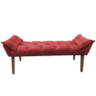Banco Opalla 120x Suede Vermelho - Dominic Decor