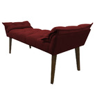 Banco Opalla 120x Suede Vinho - Dominic Decor