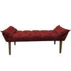 Banco Opalla 120x Suede Vinho - Dominic Decor