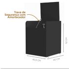 Banco Organizador - Puff Com Abertura  Caixa Organizadora - P