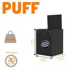 Banco Organizador - Puff Com Abertura  Caixa Organizadora - P