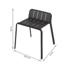 Banco para Jardim Alumínio 1 Lugar 51cm Preto Idaho Naterial