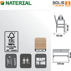 Banco para Jardim Madeira Bege Solis Origami  Naterial