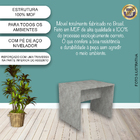 Banco Para Mesa De Estudo Quarto Cor Marmore Tam. 55cm