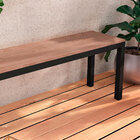 Banco Preto Fosco/barona Industrial 126 Fabone Móveis