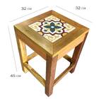 Banco Quadrado Banqueta Puff Seat Garden Madeira De Demolição