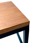 Banco Quadrado Modelo Industrial Pés Tradicionais - Preto E C