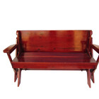 Banco Que Vira Mesa 1,5m Com Tampo Liso Mogno E Braços