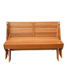 Banco Que Vira Mesa 1,6m Madeira De Lei Ripada Com Verniz