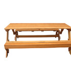 Banco Que Vira Mesa 2m Madeira De Lei Ripada Com Verniz