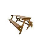 Banco Que Vira Mesa Angelim Pedra Com Verniz - 1,5 Metros