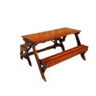 Banco Que Vira Mesa Envernizado Com Imbuia - 1,5 Metros