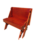 Banco Que Vira Mesa Envernizado Com Mogno - 1 Metro