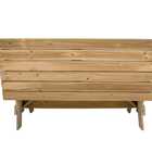 Banco Que Vira Mesa Pinus Tratado Autoclave - 2 Metros