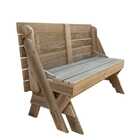 Banco Que Vira Mesa Pinus Tratado Autoclave - 2 Metros