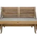 Banco Que Vira Mesa Pinus Tratado Autoclave Envernizado + Ban